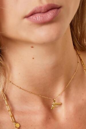 Necklace dress to kill Gold Stainless Steel h5 Picture3